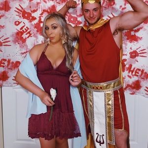 Purple halter dress from Amazon size large